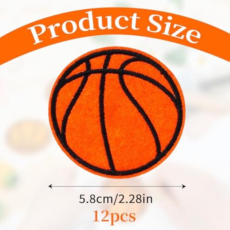 20 Pack Basketball Iron on Patch, Basketball Patches Iron On and Sew On Applique Sports Embroidered Patches Badge for Clothes Jeans Jacket Hat Dress Backpacks DIY Clothing Repair Accessories - Image 2